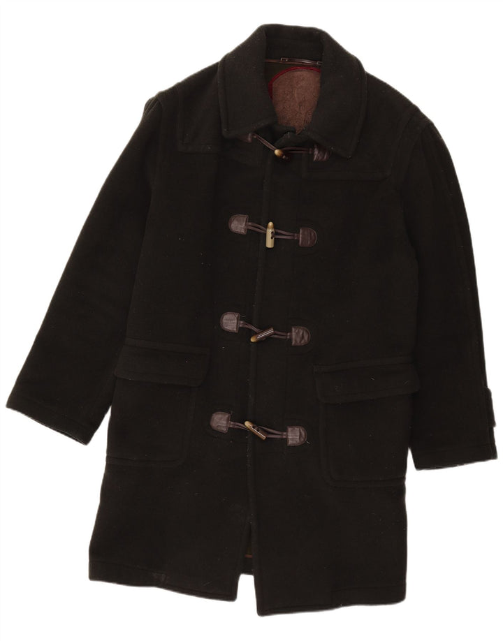 Rodrigo Herren Dufflecoat UK 44 2XL Schwarze Wolle