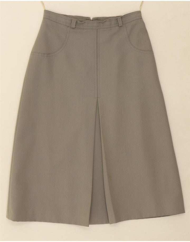 DIOLEN Womens A-Line Skirt W26 Small Grey Vintage Diolen and Second-Hand Diolen from Messina Hembry 