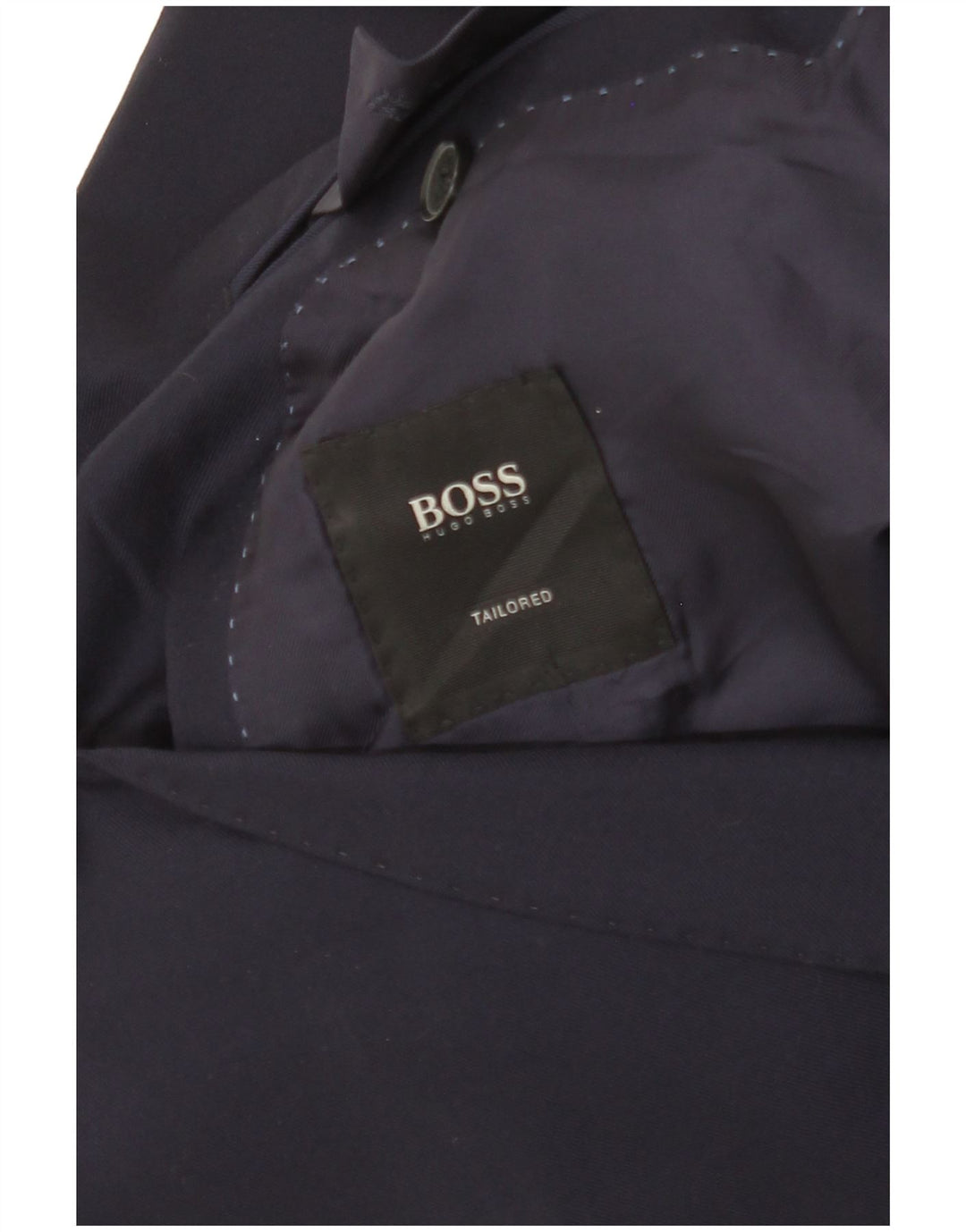 Jaqueta blazer masculina Hugo Boss sob medida de 2 botões Reino Unido 36 pequena azul marinho