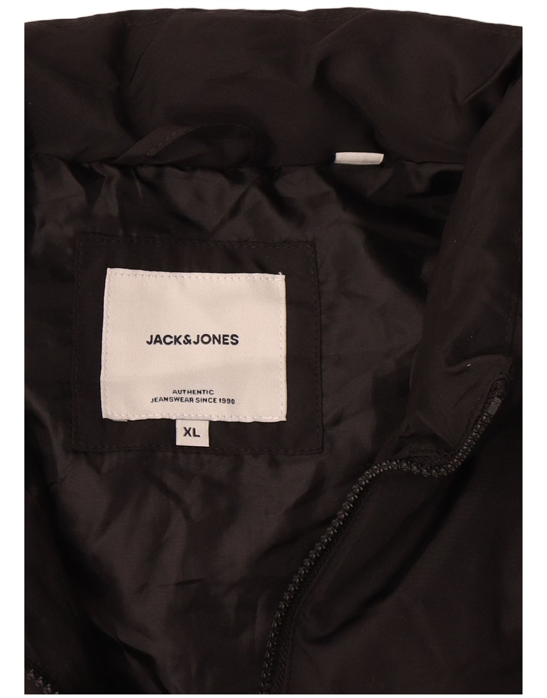 Jack & Jones Mens Padded Gilet UK 42 XL Black Polyester