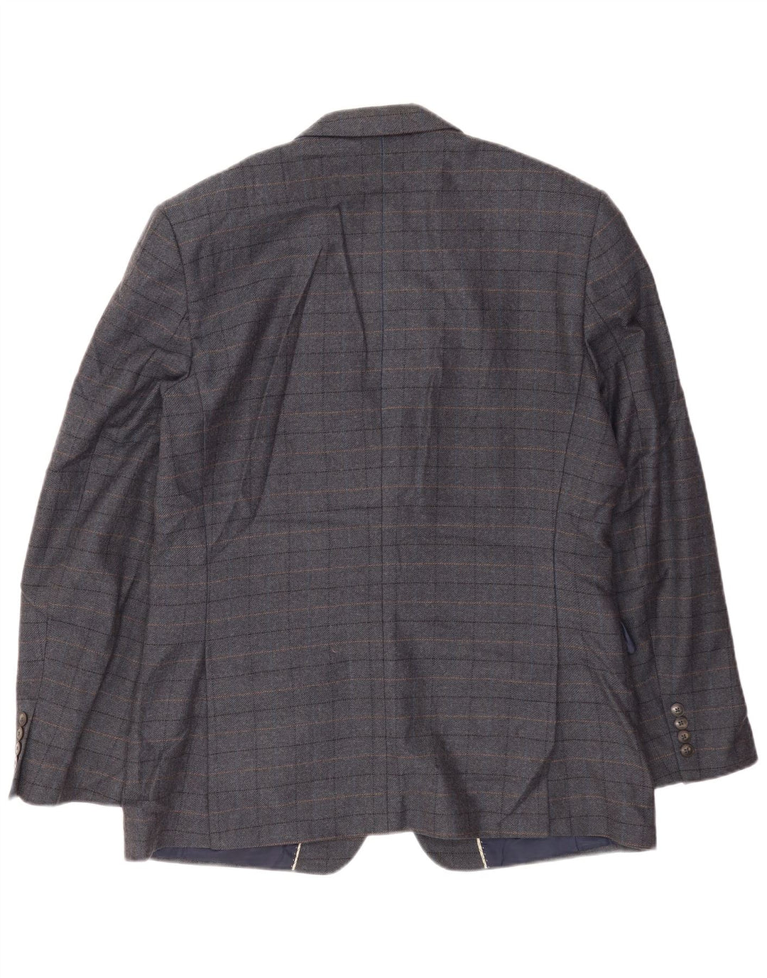 Giacca blazer a 2 bottoni da uomo Marks & Spencer UK 42 XL lana a quadri blu