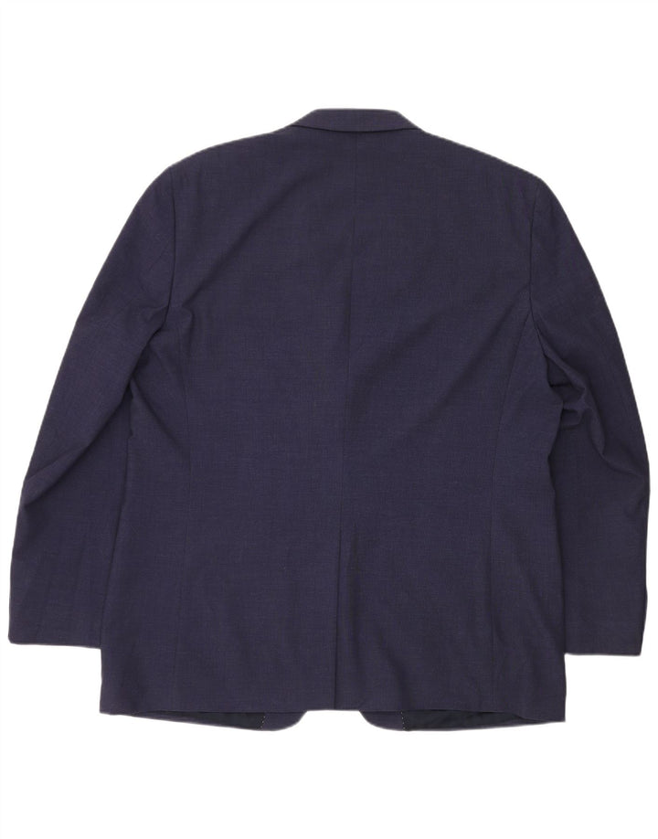 CHAPS Mens 2 Button Blazer Jacket UK 46 3XL Navy Blue Polyester