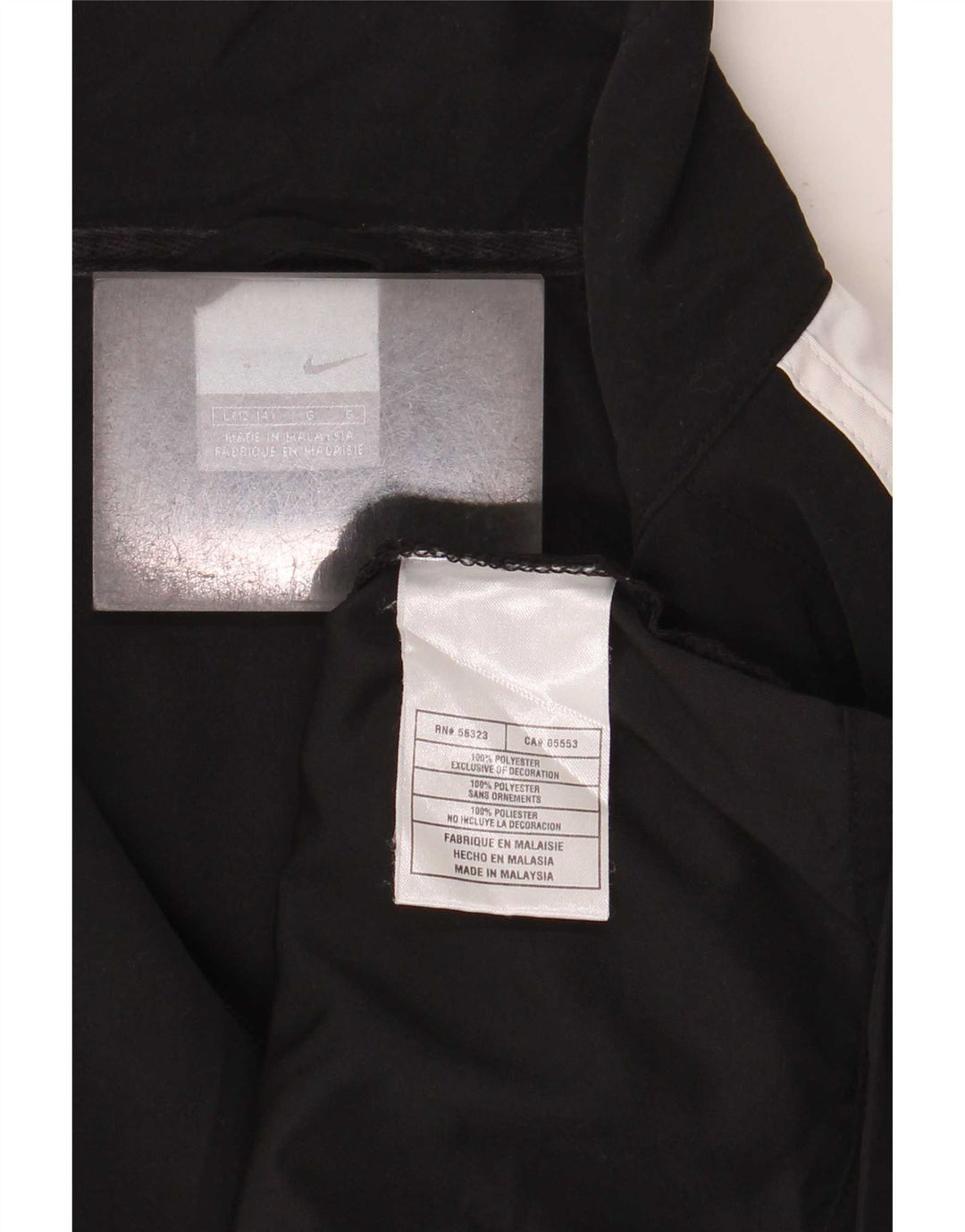 Nike Womens Tracksuit Top Jacket US 12/14 Large Black Colourblock Polyester