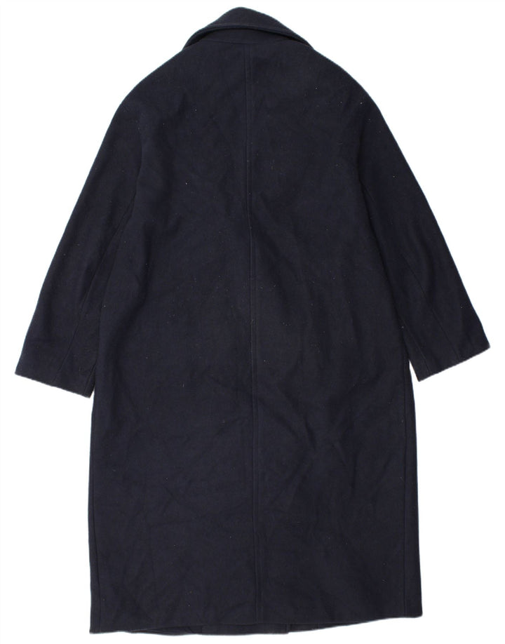Zara Herre Dobbeltradet Frakke UK 36 Small Navy Blue Polyester