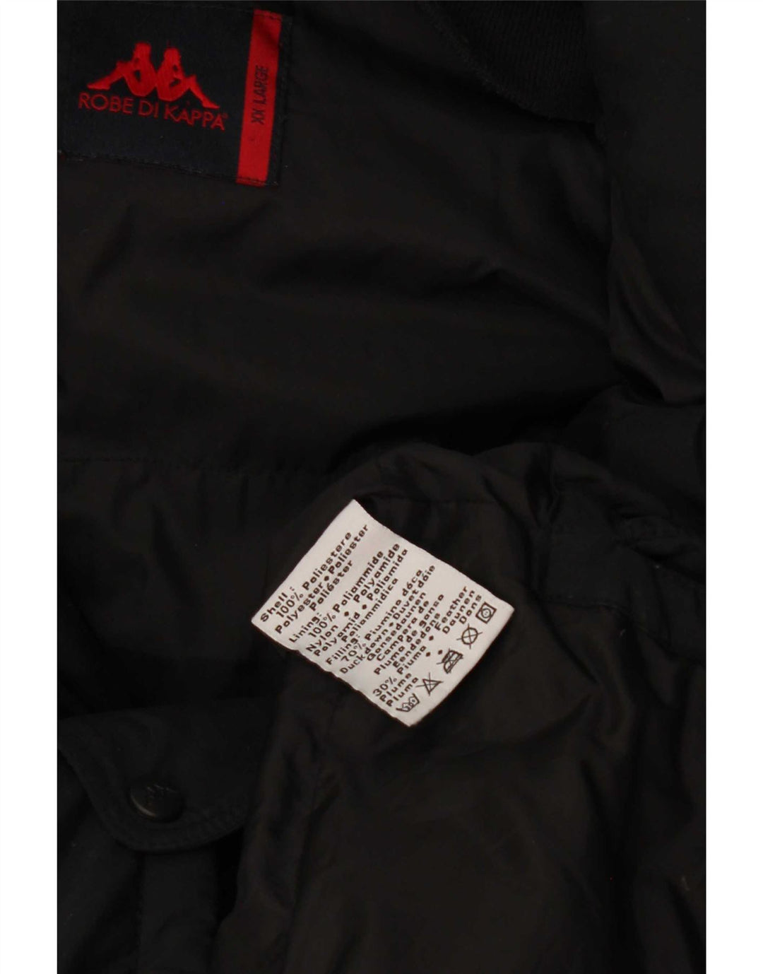 Kappa Mens Padded Coat UK 44 2XL Black Polyester