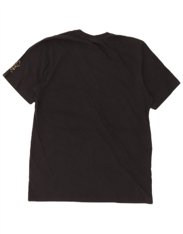 Adidas Mens Graphic T-Shirt Top Medium Black Cotton