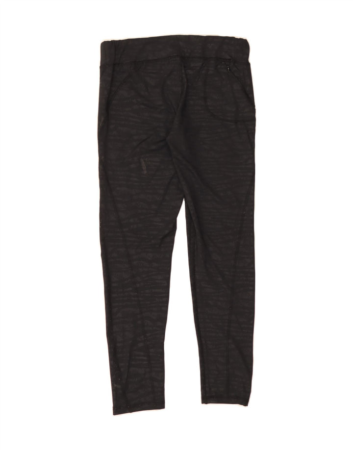 FILA Womens Leggings UK 12 Medium Black Striped Polyester Vintage Fila and Second-Hand Fila from Messina Hembry 