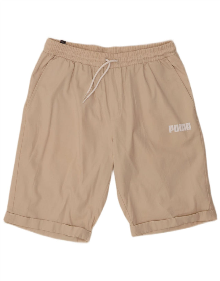 Męskie spodenki sportowe PUMA, duże, beżowe, bawełniane