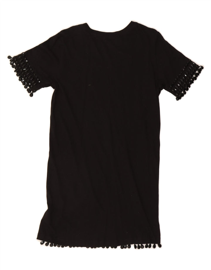 CHRISTOPHER KANE Womens Short Sleeves Shift Dress UK 10 Small Black Cotton Vintage Christopher Kane and Second-Hand Christopher Kane from Messina Hembry 