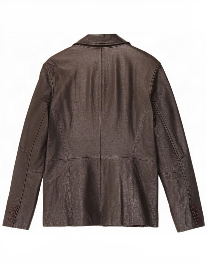 Jachetă Blazer din piele cu 3 nasturi Conbipel IT 44 Medium Negru