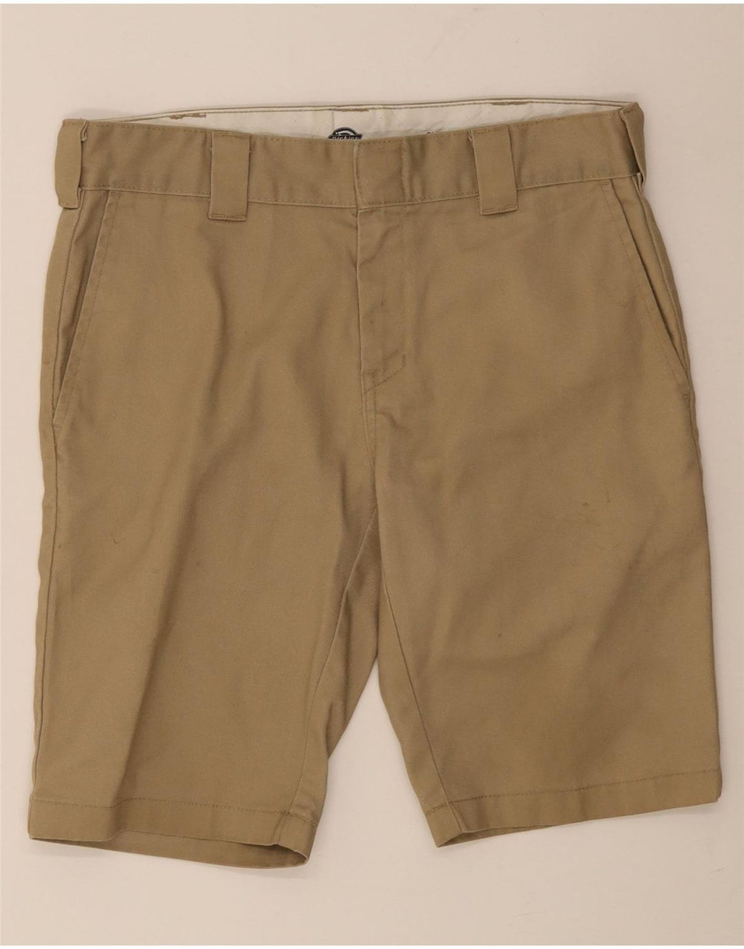 DICKIES Mens Slim Fit Chino Shorts W32 Medium Beige Polyester