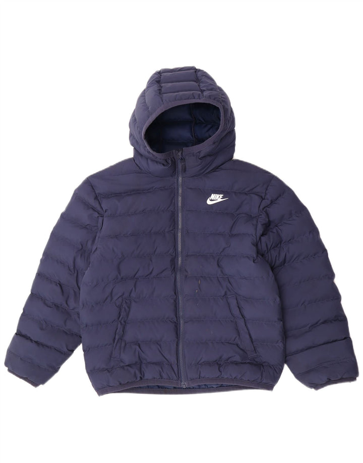 Nike drenge hættepolstret jakke 12-13 år Stor marineblå polyester