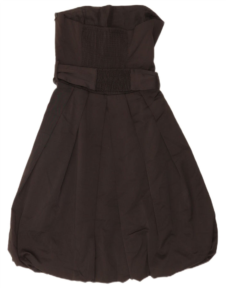 Zara Womens Strapless Bubble Dress UK 10 Small Black Polyester