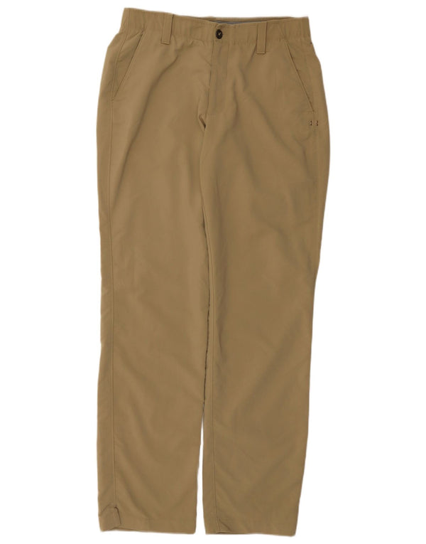 Pantaloni chino dritti da uomo Under Armour W32 L32 nylon beige