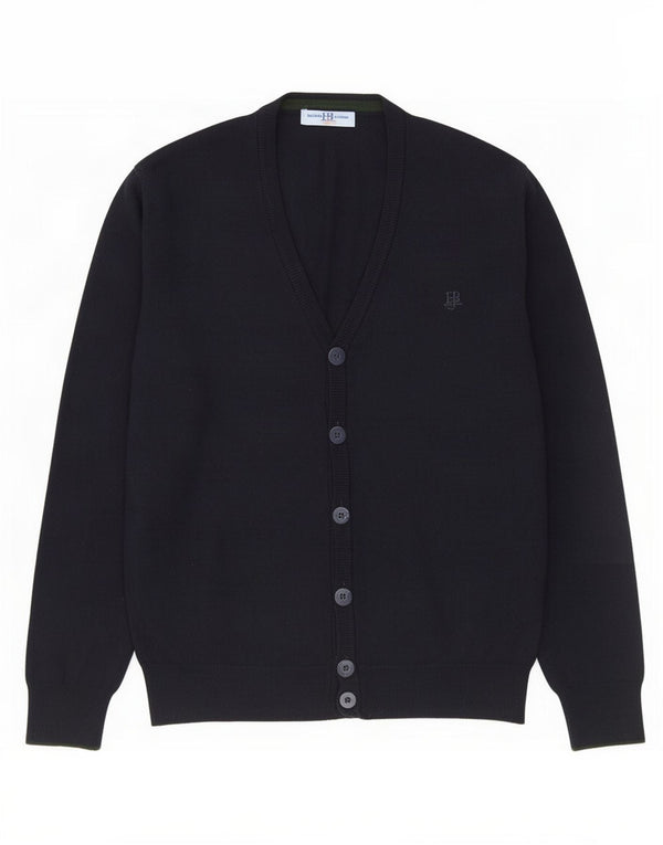 Harmont & Blaine Mens Cardigan Sweater Large Navy Blue Wool