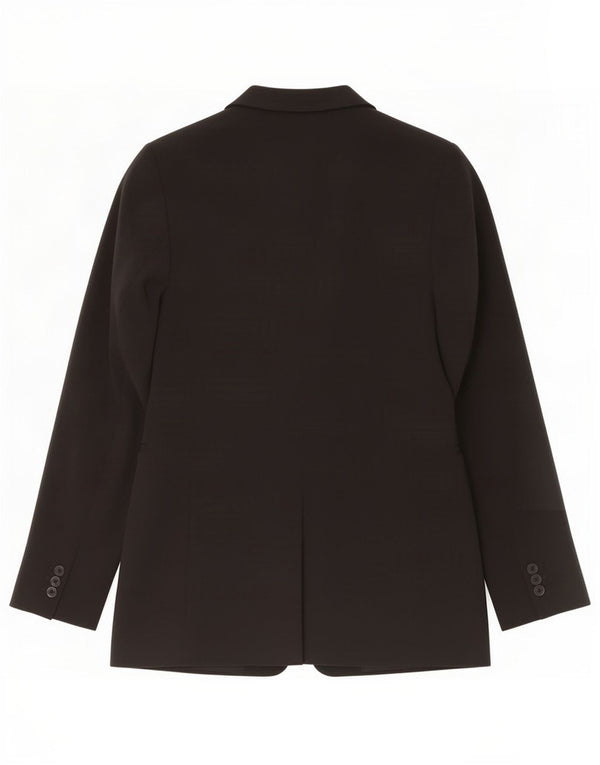 Jaqueta blazer feminina Marks & Spencer com 1 botão Reino Unido 8 pequena preta poliéster