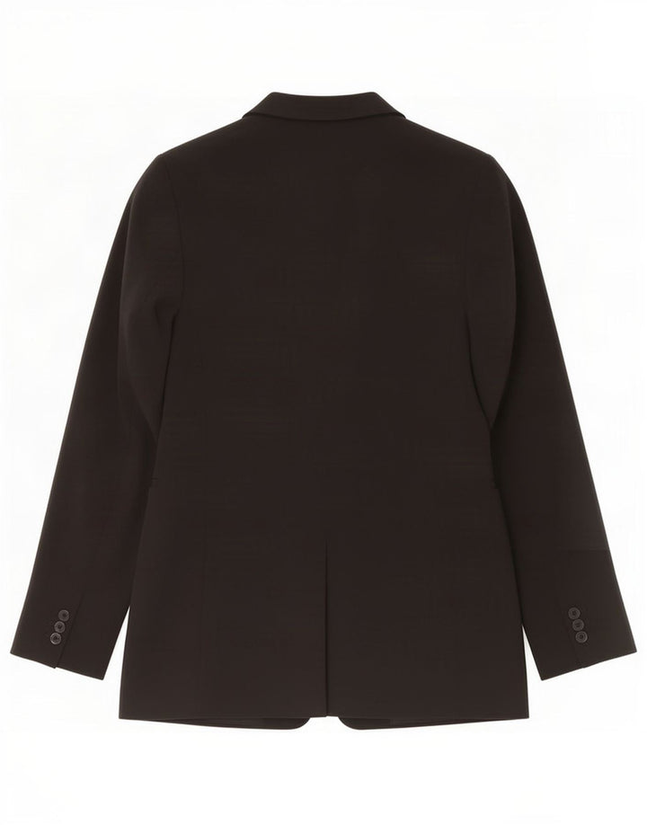 Jaqueta blazer feminina Marks & Spencer com 1 botão Reino Unido 8 pequena preta poliéster