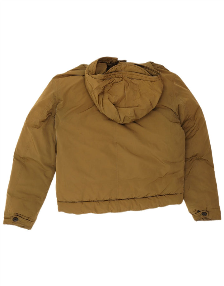 Męska ocieplana kurtka z kapturem French Connection UK 36, mała, khaki, poliester