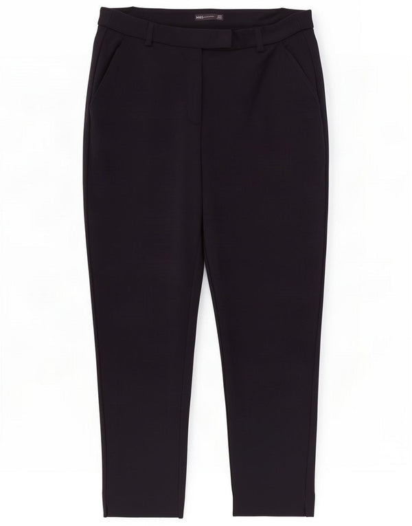Marks & Spencer Pantaloni chino slim da donna UK 18 XL W36 L28 Blu navy