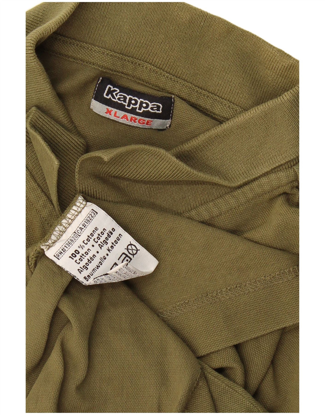 KAPPA Mens Polo Shirt XL Khaki Cotton