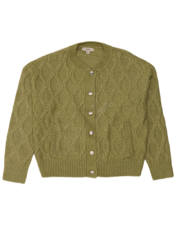 Pulover cardigan pentru femei Marks & Spencer UK 14 Poliester verde mediu