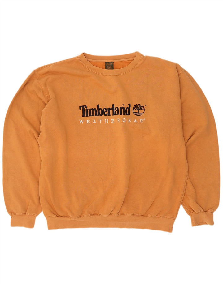 Timberland Felpa grafica da uomo Maglione grande cotone arancione