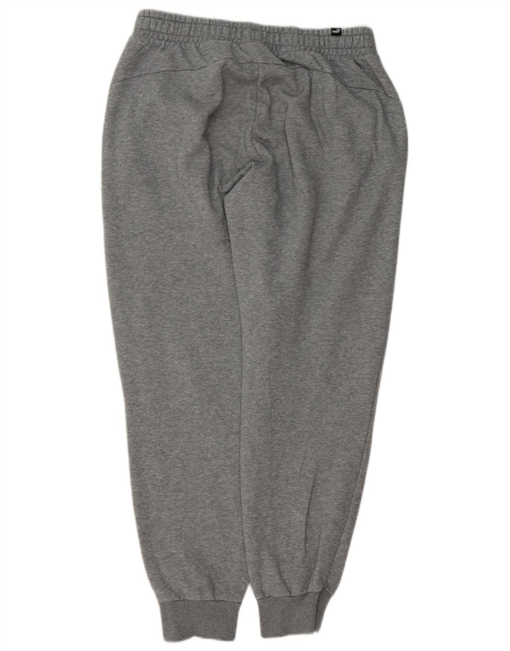 PUMA Mens Tracksuit Trousers Joggers Large  Grey Cotton