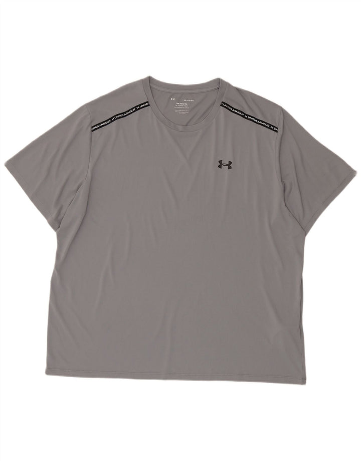 Under Armour Mens Graphic T-Shirt Top 3XL Grey Polyester