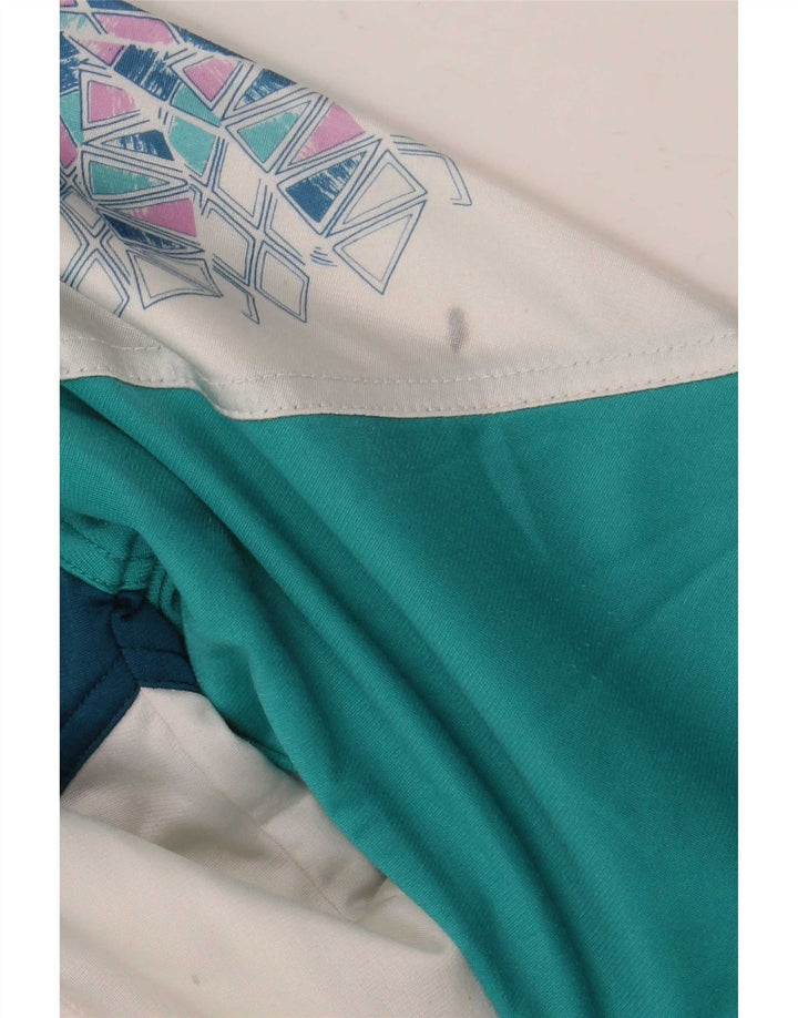 Ellesse Mens Graphic Tracksuit Top Jacket XS Green Geometric Retro