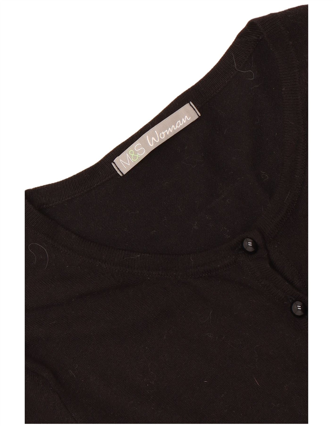 Marks & Spencer Pull Cardigan pour Femme UK 8 Petit Noir