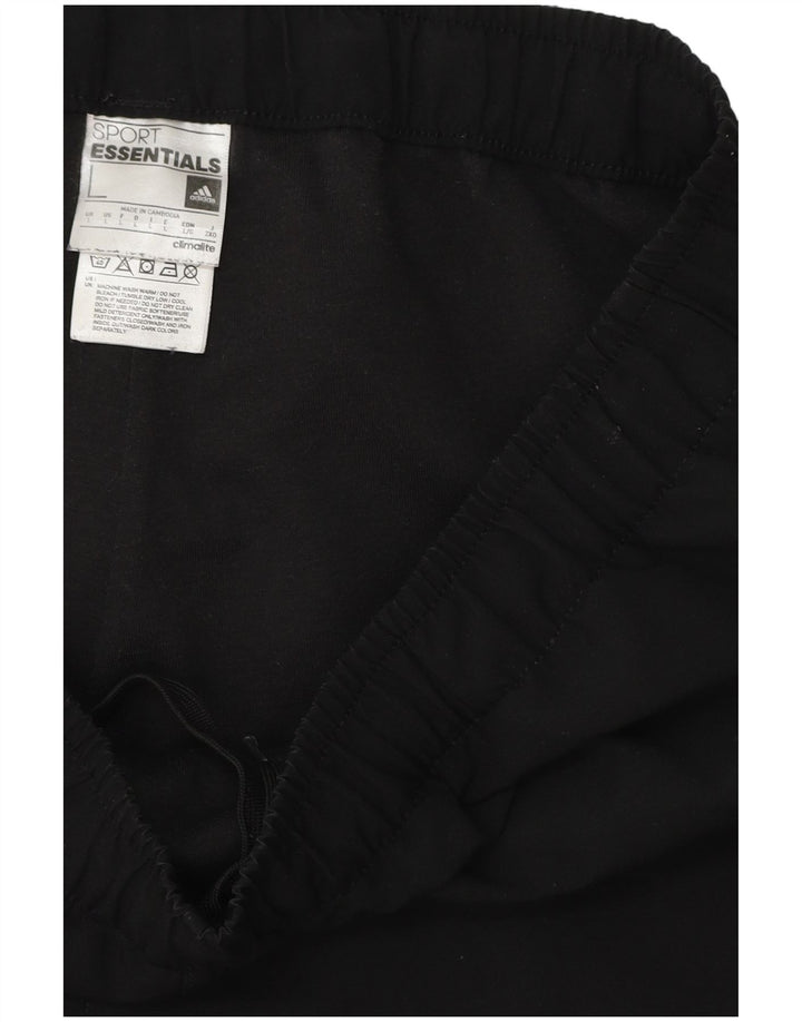 ADIDAS Mens Climalite Tracksuit Trousers Large  Black Polyester