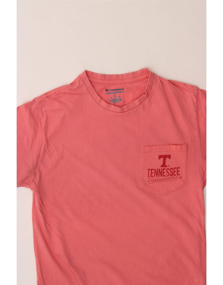 CHAMPION Mens Graphic T-Shirt Top Small Pink Cotton Vintage Champion and Second-Hand Champion from Messina Hembry 