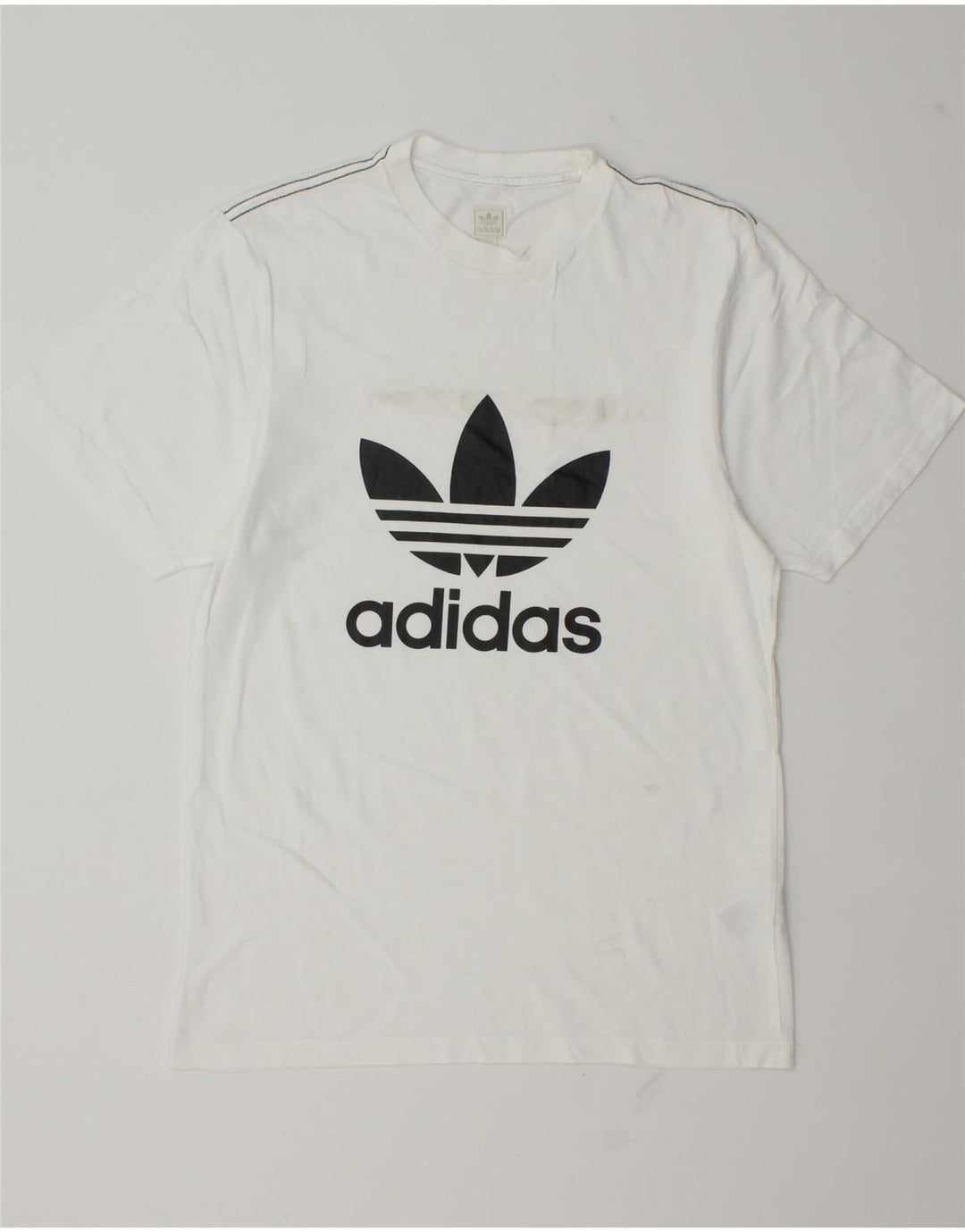 Adidas Mens Graphic T-Shirt Top Small White Cotton