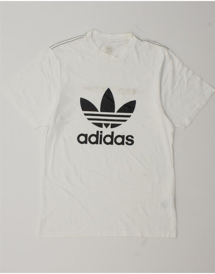 Adidas Mens Graphic T-Shirt Top Small White Cotton