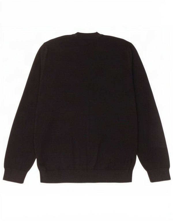 Marks & Spencer Mens Crew Neck Jumper Sweater XL Black Cotton