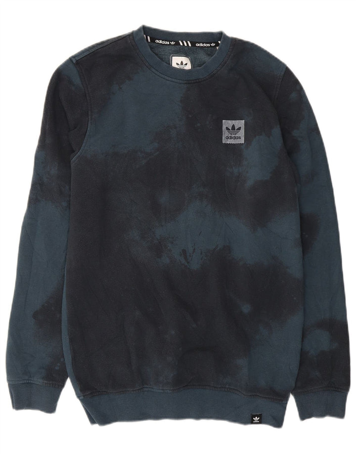 Adidas Mens Sweatshirt Jumper Small Blue Tie Dye Cotton