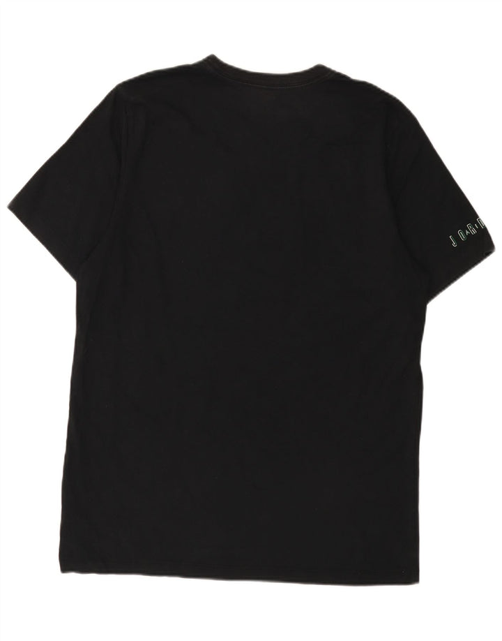 Jordan Mens Graphic T-Shirt Top Large Black Cotton
