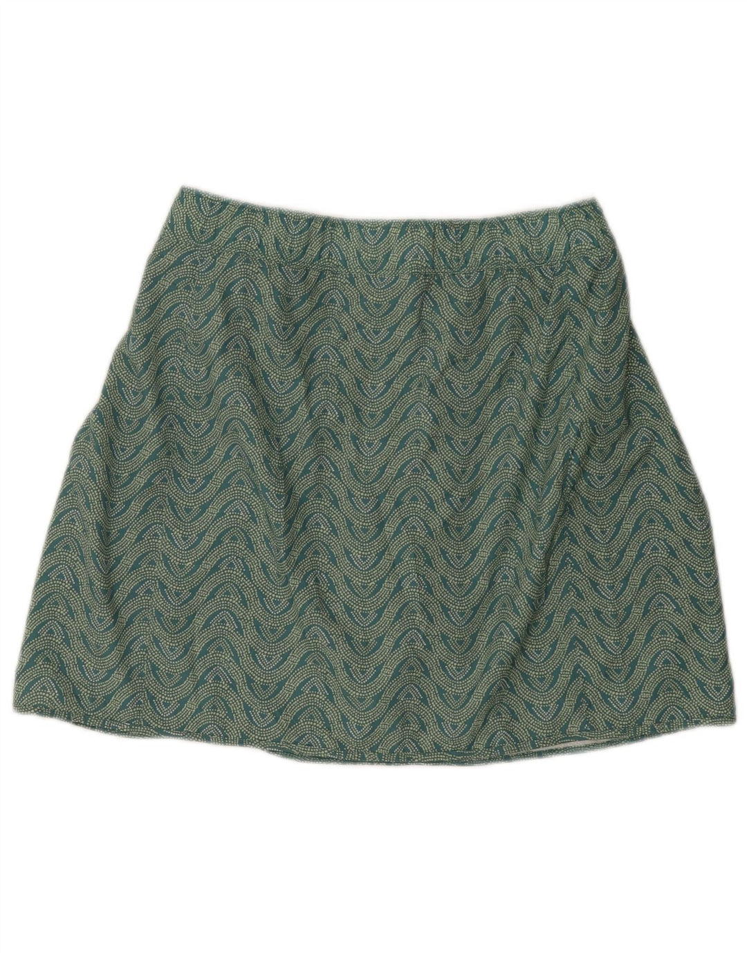Patagonia Womens Skort UK 18 XL Verde Chevron Poliestere