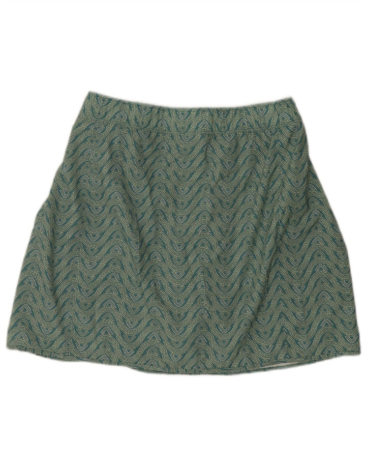 Patagonia Womens Skort UK 18 XL Verde Chevron Poliestere