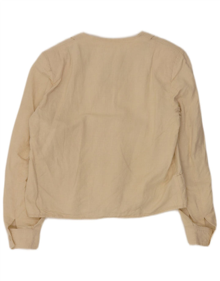 Chaqueta bomber vintage para mujer IT 44 Lino beige medio
