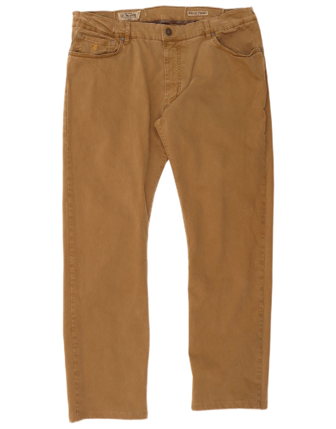 Marlboro Classics Mens Regular Straight Casual Trousers W40 L31 Brown