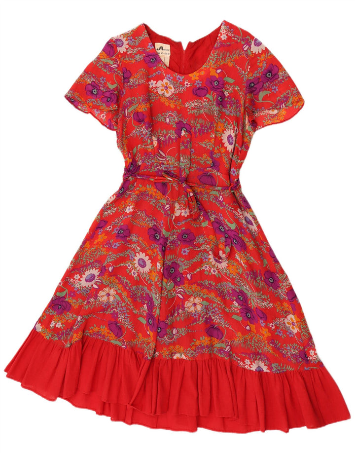 Arnel Womens A-Line Dress EU 42 Large Red Floral