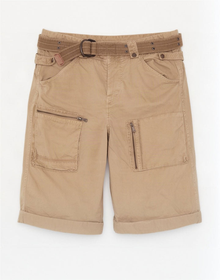 Gaudi Mens Cargo Shorts IT 52 XL W38 Beige Cotton