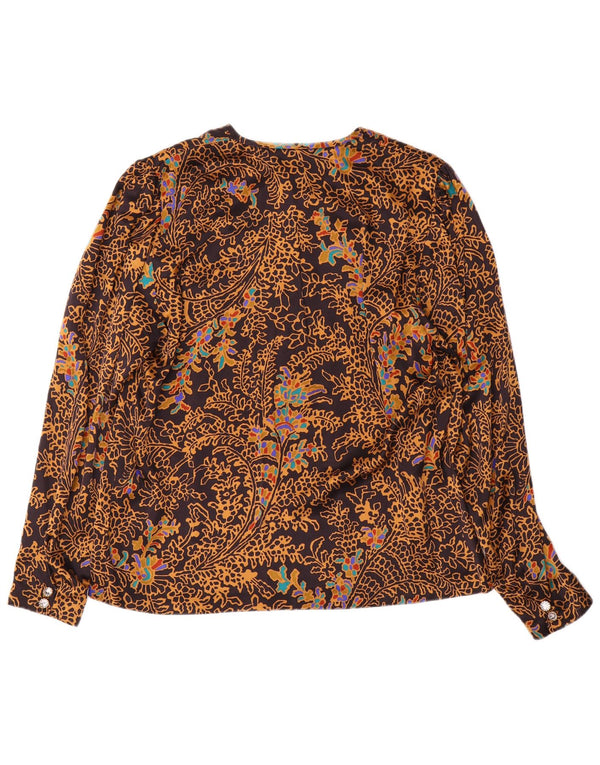 Domina Γυναικείο Πουκάμισο Μπλούζα IT 48 XL Καφέ Floral Silk