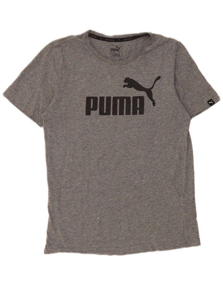 Puma Mens Graphic T-Shirt Top XS Grey Cotton