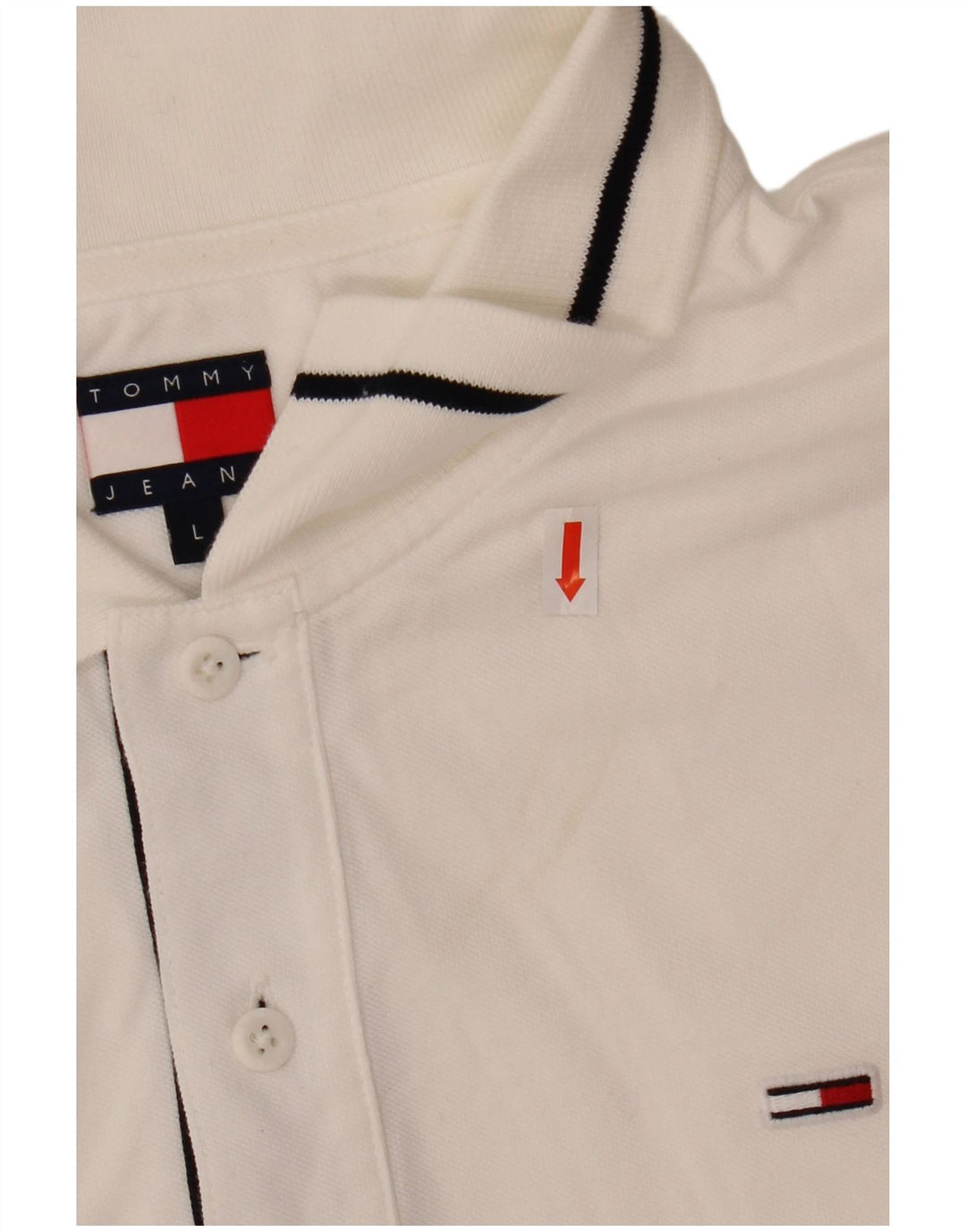 Tommy Hilfiger Herre poloshirt Stor hvid bomuld