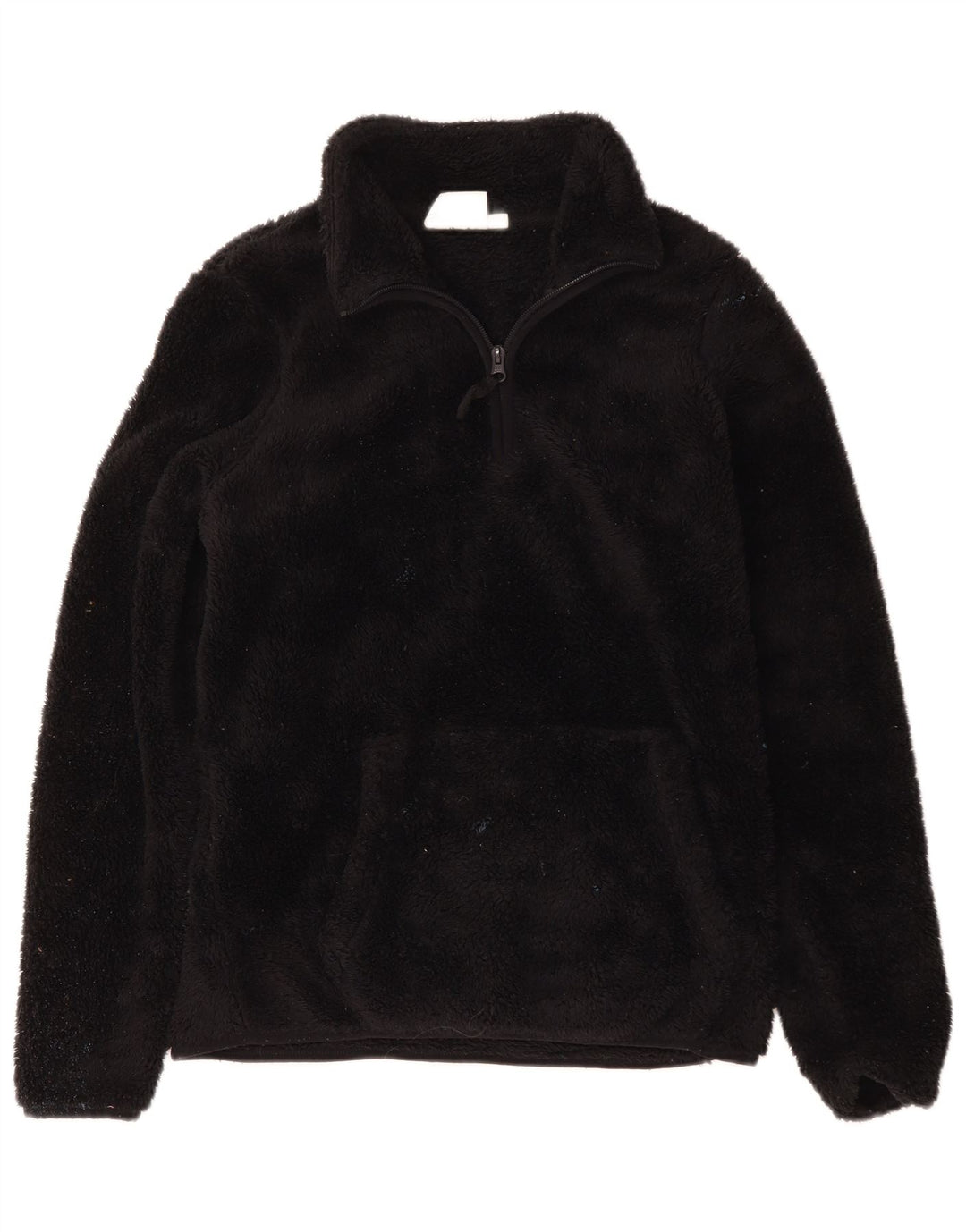 Mountain Warehouse Womens Zip Neck Fleece Jumper UK 12 Medium Black