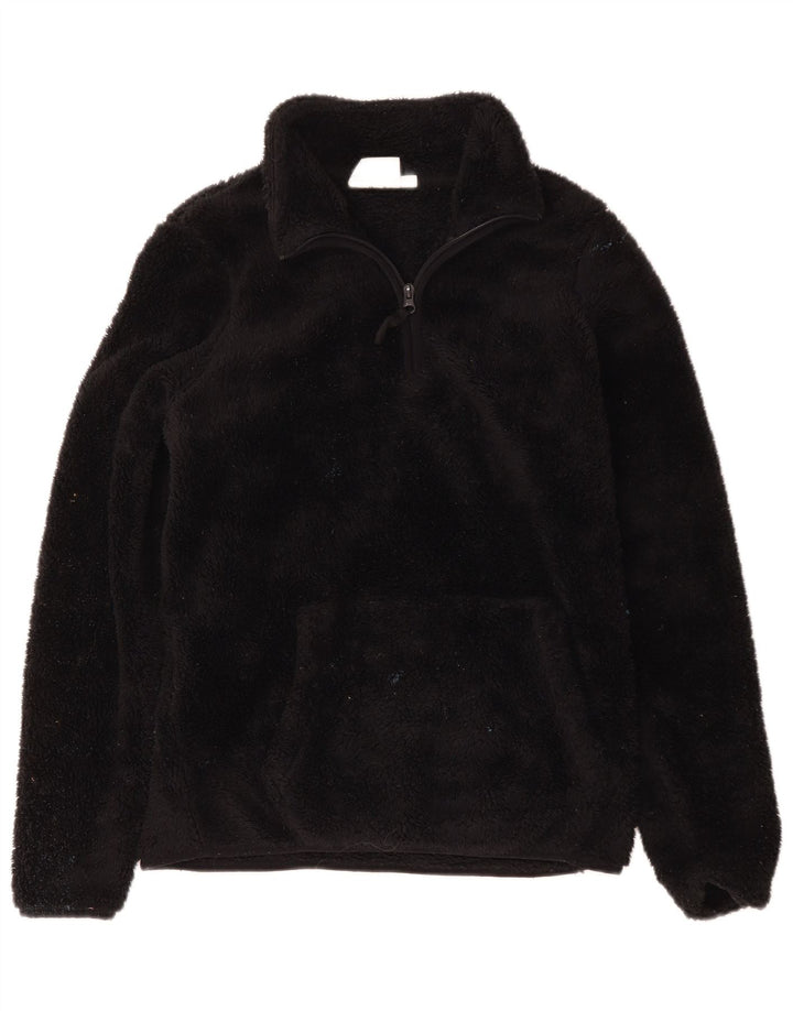 Mountain Warehouse Womens Zip Neck Fleece Jumper UK 12 Medium Black