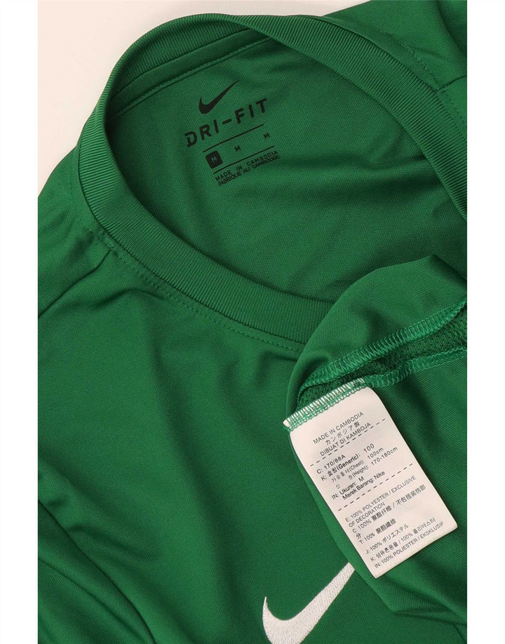 Nike Herre Dri Fit grafisk T-shirt top mellemgrøn polyester