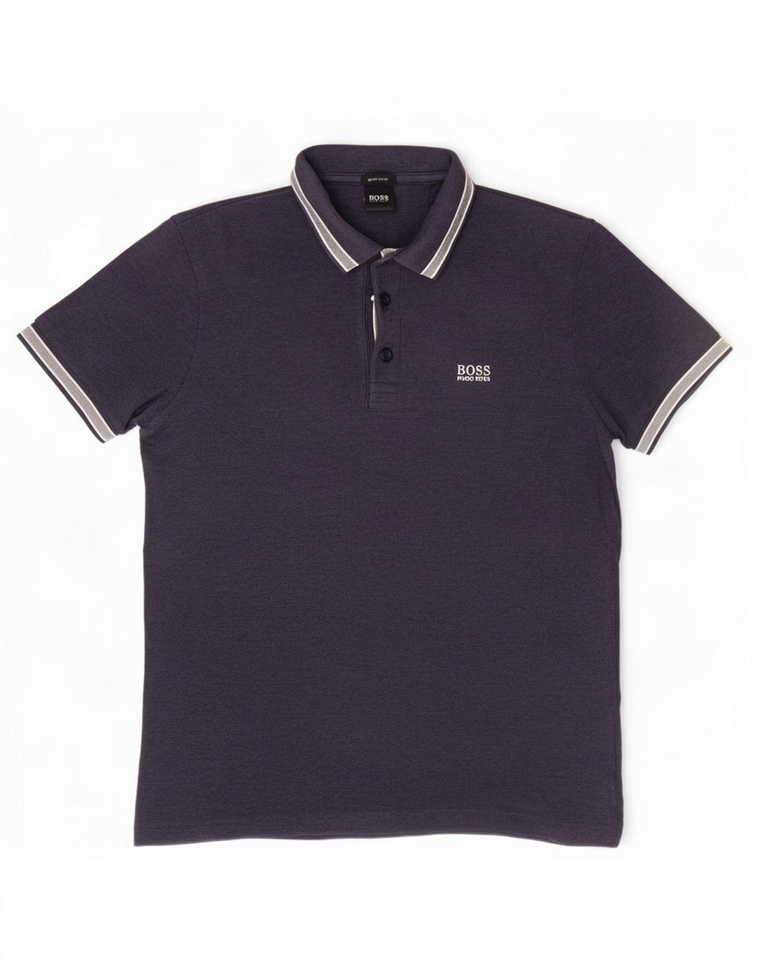 Hugo Boss Mens Regular Fit Polo Shirt Medium Navy Blue Cotton